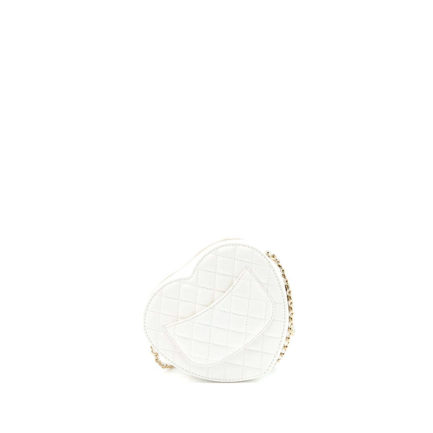 Chanel 22s Heart Bag Lambskin White L (Microchip)