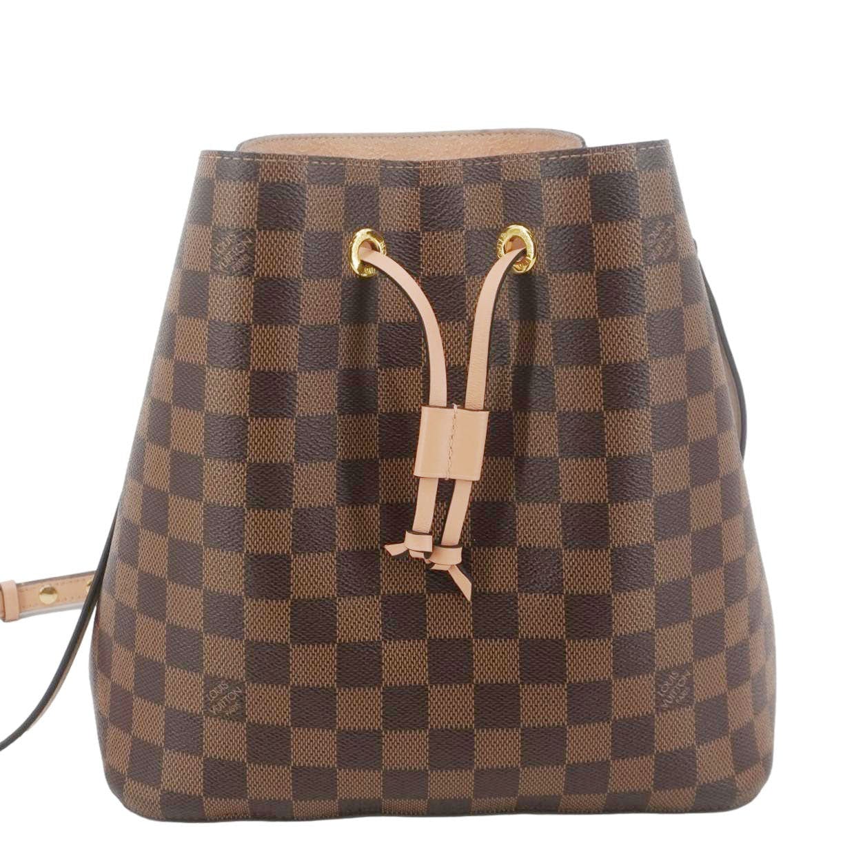 LOUIS VUITTON Neonoe MM Damier Ebene Shoulder Bag Brown