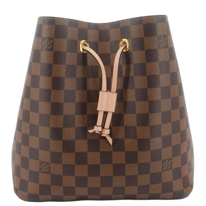 LOUIS VUITTON Neonoe MM Damier Ebene Shoulder Bag Brown