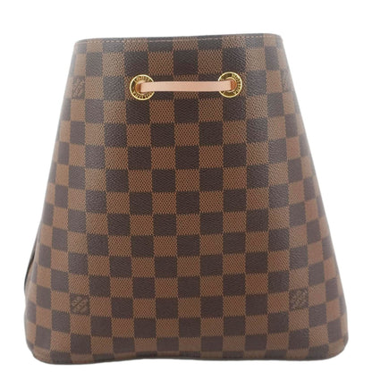 LOUIS VUITTON Neonoe MM Damier Ebene Shoulder Bag Brown