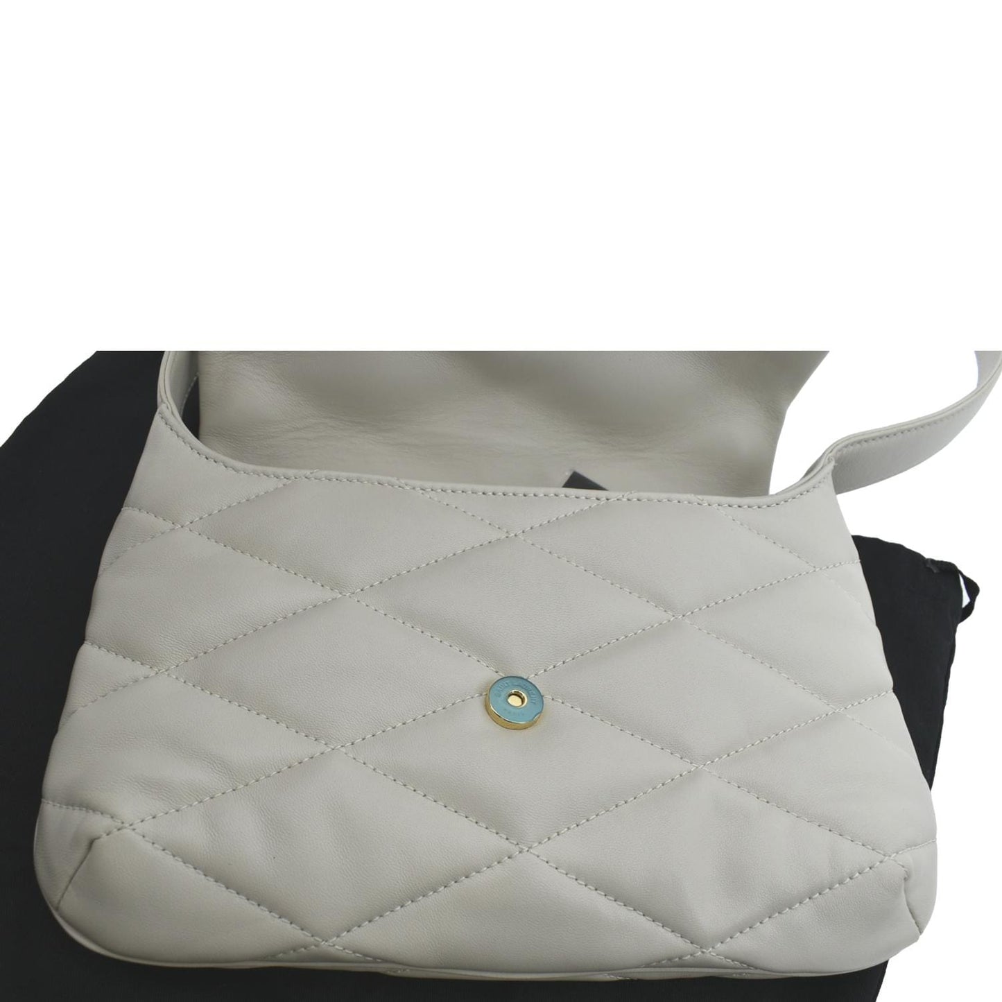 YVES SAINT LAURENT LE 57 Quilted Lambskin Leather Hobo Bag Antique Vintage