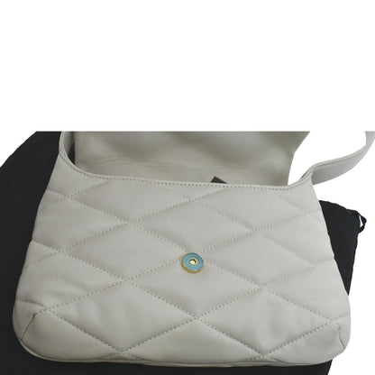 YVES SAINT LAURENT LE 57 Quilted Lambskin Leather Hobo Bag Antique Vintage