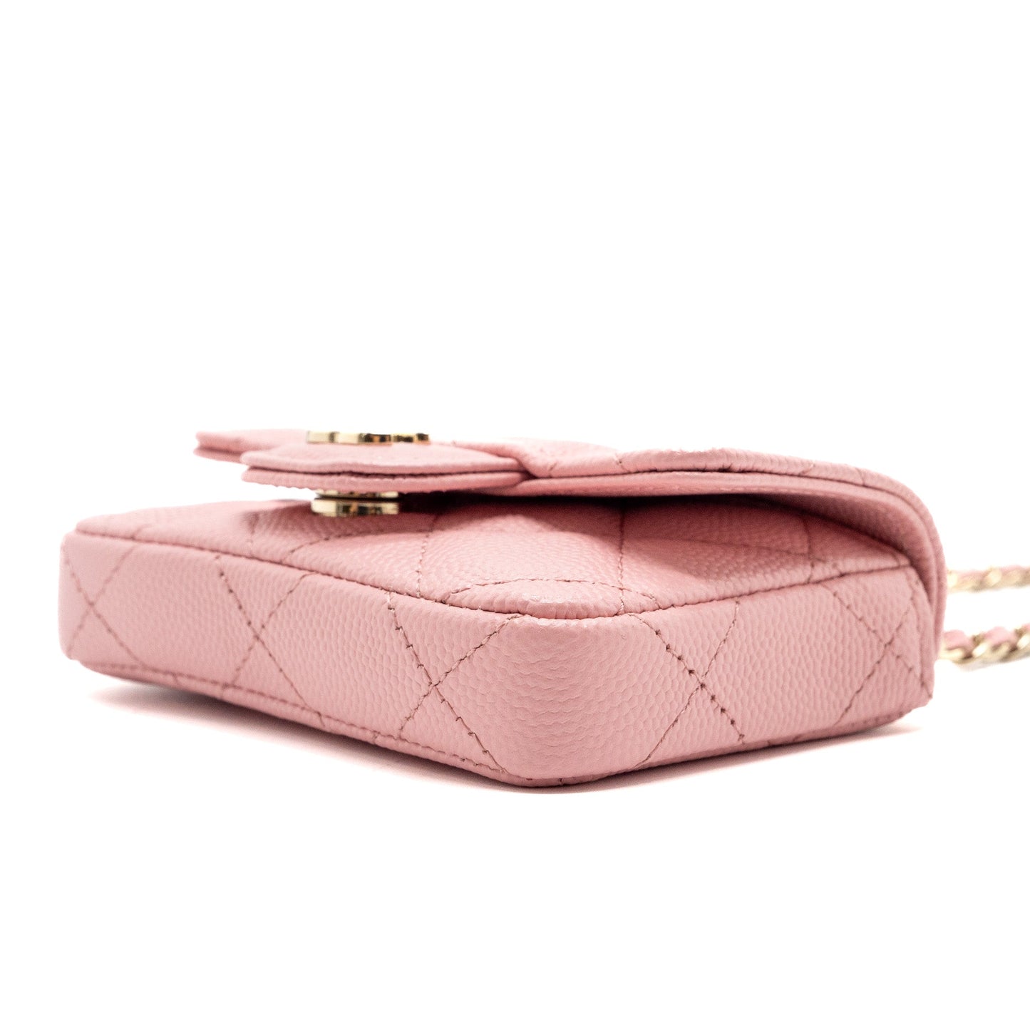 Chanel Mini Flap Belt Bag Caviar Pink L