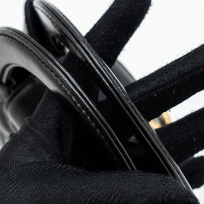 Chanel 23k Mini Shopping Tote Calfskin Black Brushed (Microchip)