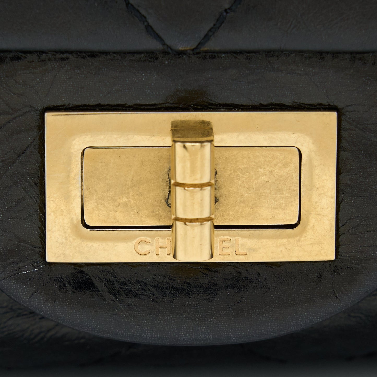 Chanel 2.55 Reissue 227 Shiny Aged Calfskin Black