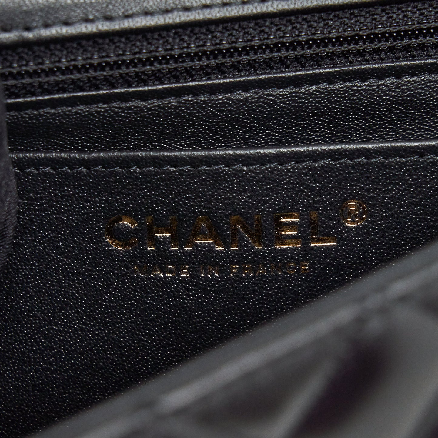 Chanel Mini Rectangular Flap Bag Lambskin Black L