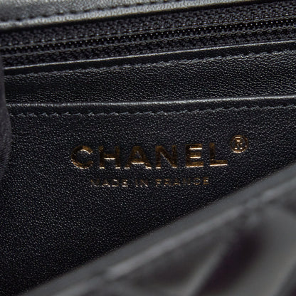 Chanel Mini Rectangular Flap Bag Lambskin Black L