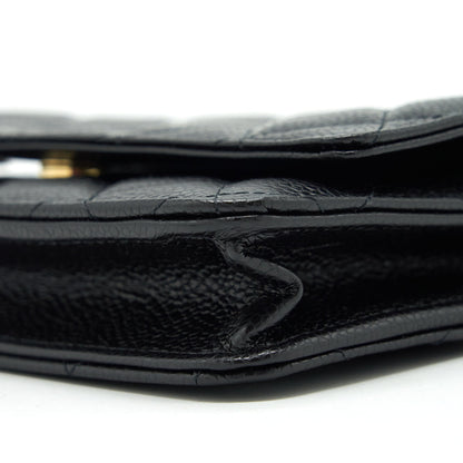 Chanel 22P Classic Wallet On Chain Caviar Black L
