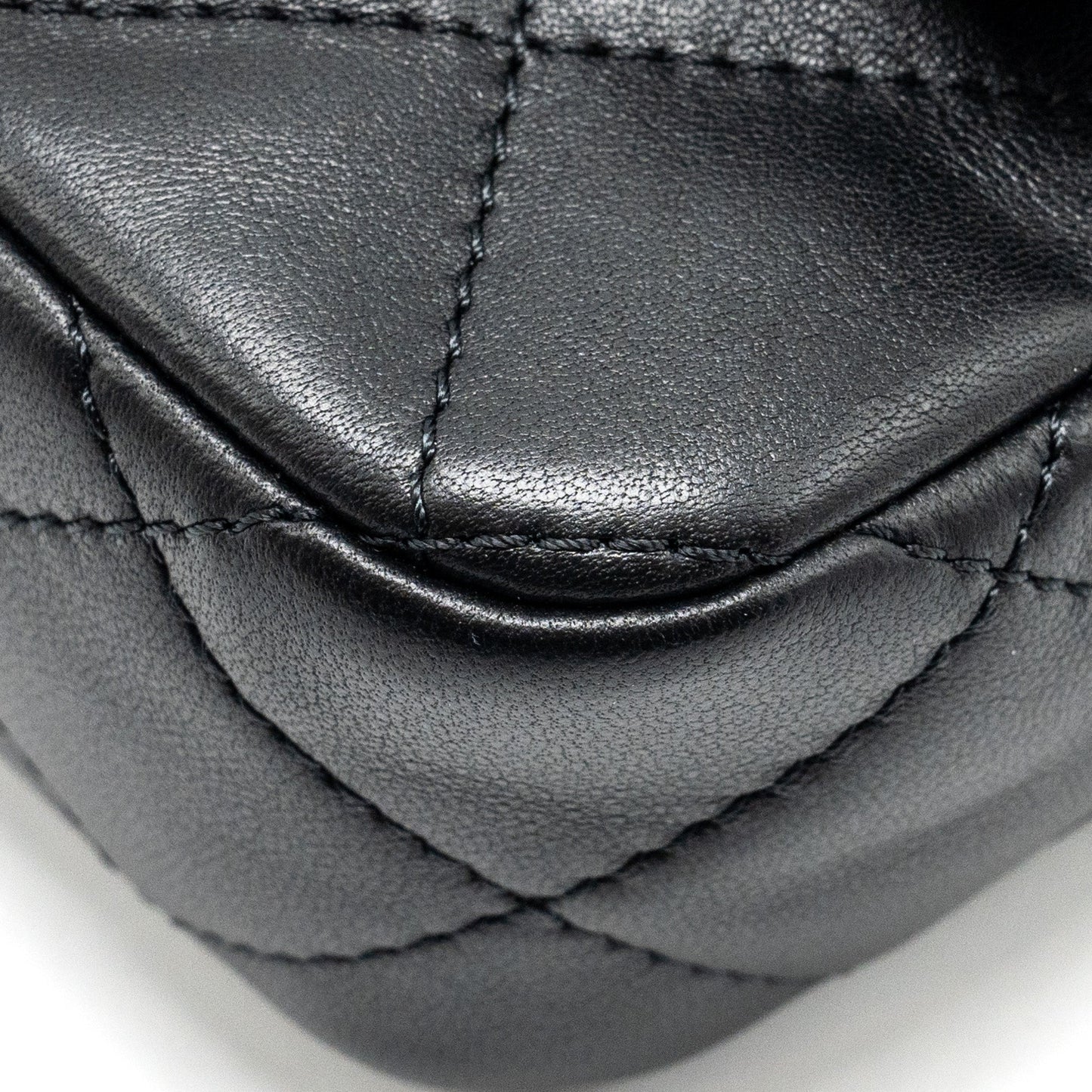 Chanel 24s Top Handle Mini Flap Bag Lambskin Black  (microchip)