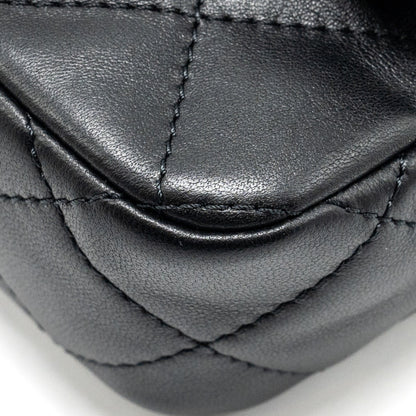Chanel 24s Top Handle Mini Flap Bag Lambskin Black  (microchip)