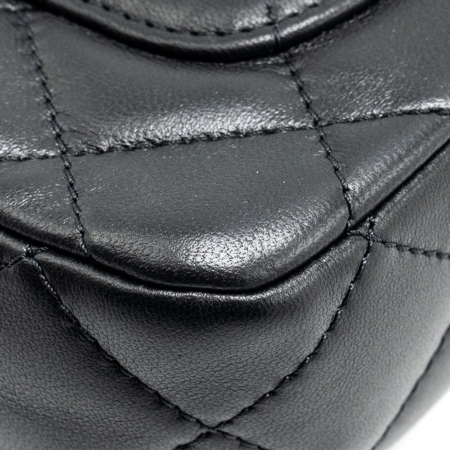 Chanel 24s Top Handle Mini Flap Bag Lambskin Black  (microchip)