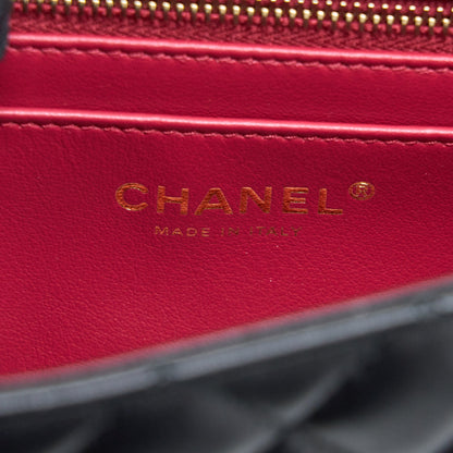 Chanel 23S Camellia Chain Mini Rectangular Lambskin Black Brushed  (Microchip)
