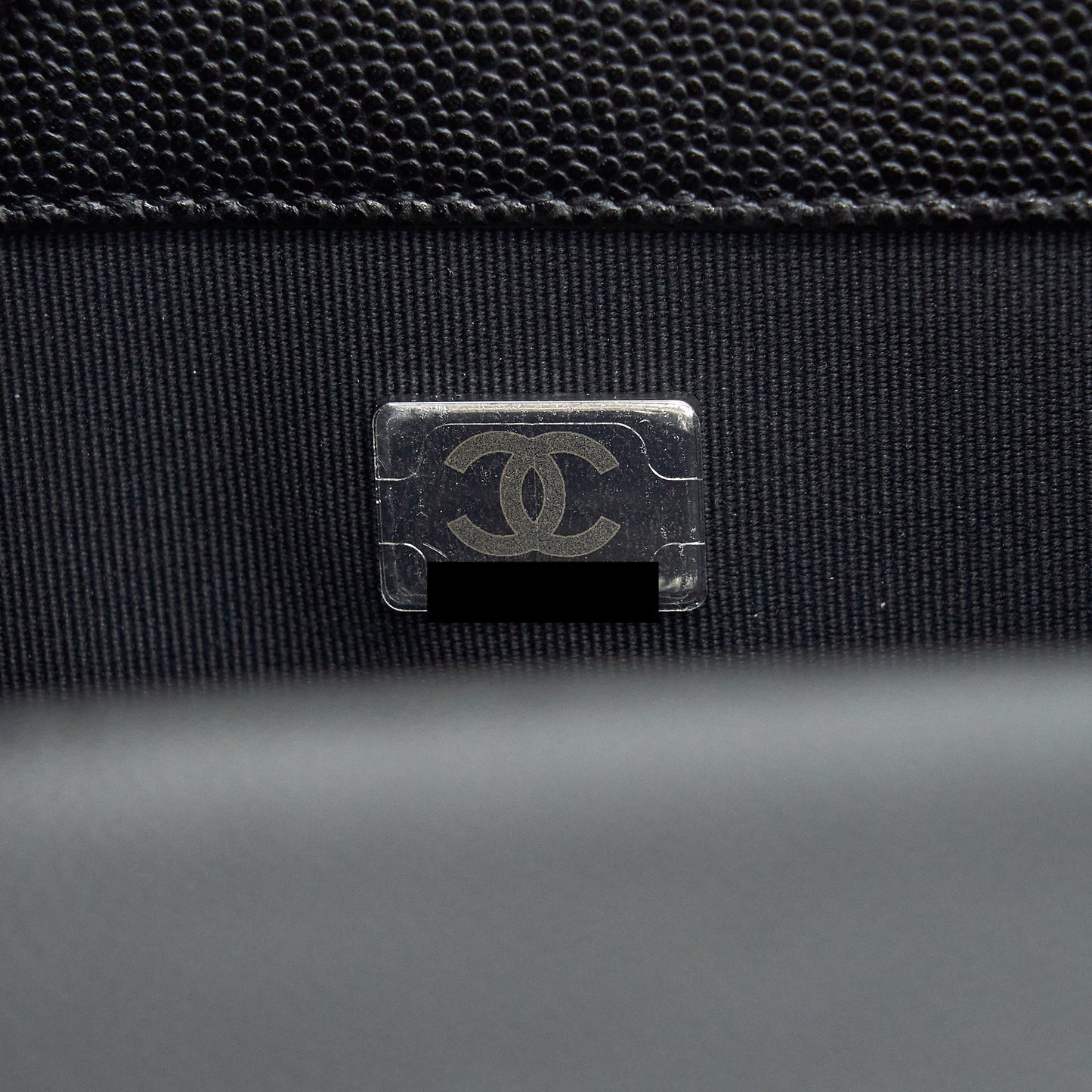 Chanel Small Boy Bag Caviar Black Ruthenium Sliver Hardware (Microchip）