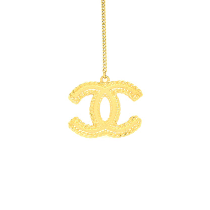 Chanel CC Logo Earrings Bright Gold Tone