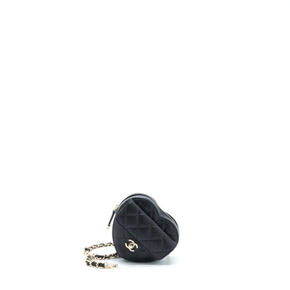 Chanel 22S Heart Belt Bag Lambskin Black L