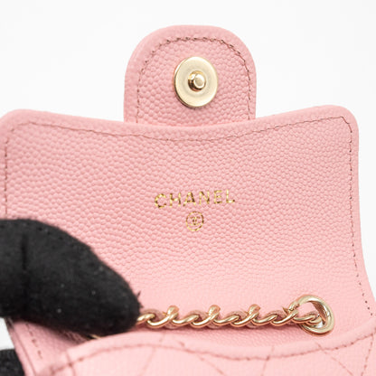 Chanel Mini Flap Belt Bag Caviar Pink L