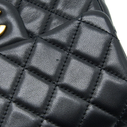Chanel Pearl Crush Mini Square Lambskin Black Brushed  (Microchip)