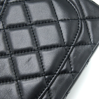 Chanel Pearl Crush Mini Square Lambskin Black Brushed  (Microchip)