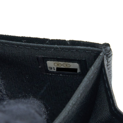 Chanel 21A Flap Card Holder Velvet Black L