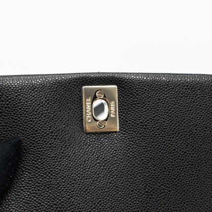 Chanel 23k Triple Pocket Backpack Caviar Black L(Microchip)