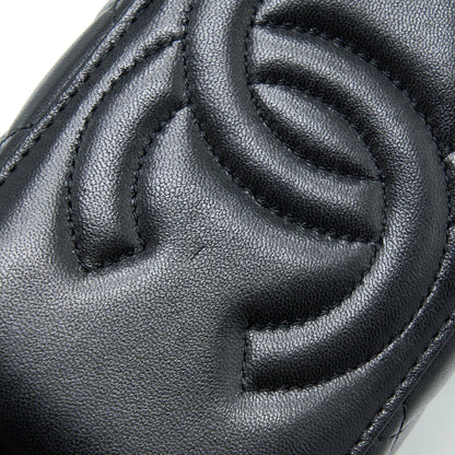 Chanel 22A Top Handle Long Vanity Case Lambskin Black L