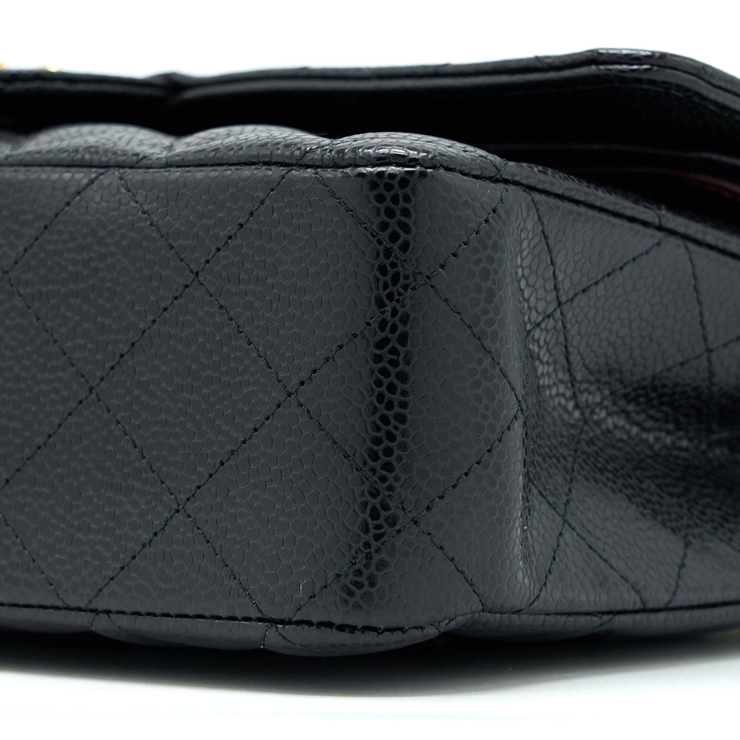 Chanel Medium Classic Double Flap Bag Caviar Black  (Microchip)