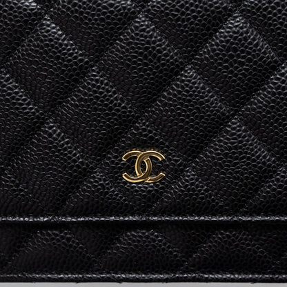 Chanel Classic Wallet on Chain Caviar Black  (Microchip)