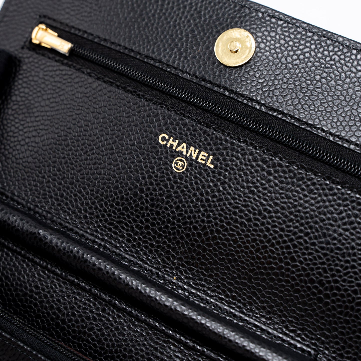 Chanel Classic Wallet on Chain Caviar Black  (Microchip)