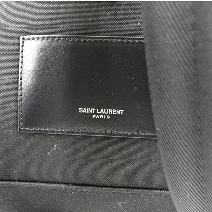 YVES SAINT LAURENT Denim Backpack Bag Gray