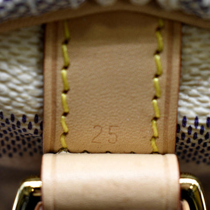 LOUIS VUITTON Nautical Speedy 25 Bandouliere Damier Azur Shoulder Bag White