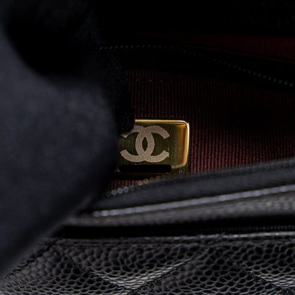Chanel Classic Wallet on Chain Caviar Black  (Microchip)