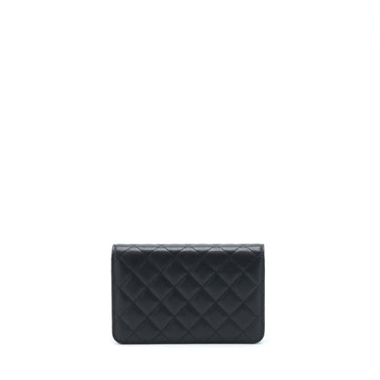 Chanel 22S Detailed CC Logo Wallet On Chain Caviar Black L