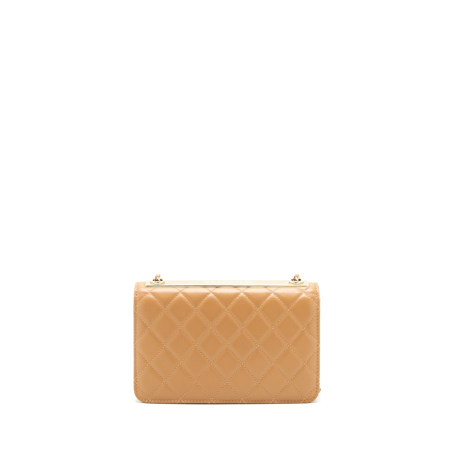 Chanel Trendy CC Wallet On Chain Lambskin Dark Beige L