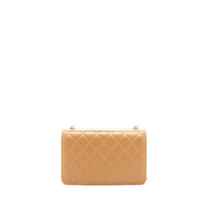 Chanel Trendy CC Wallet On Chain Lambskin Dark Beige L