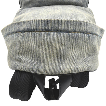 YVES SAINT LAURENT Denim Backpack Bag Gray