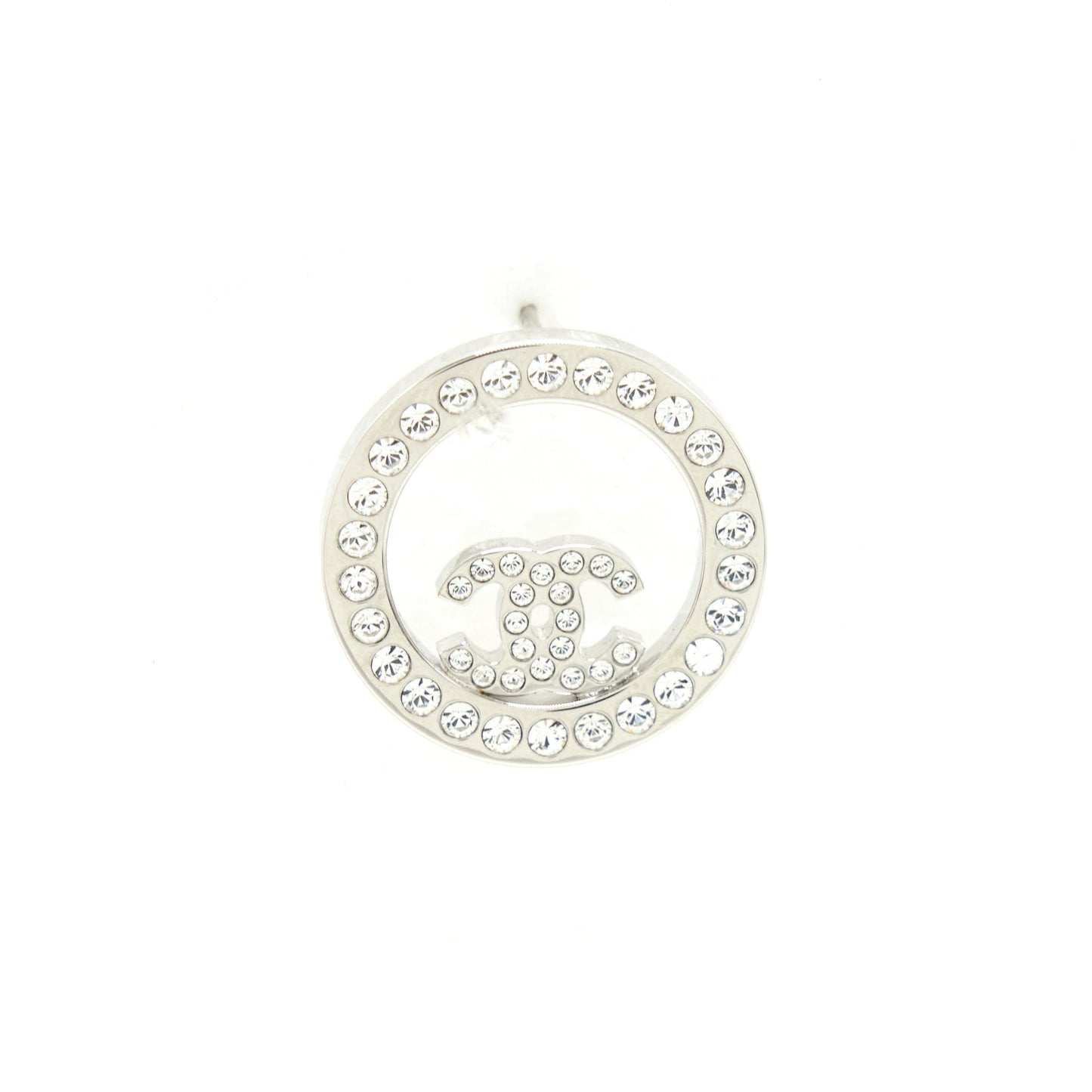 Chanel Round Earrings With Crystal