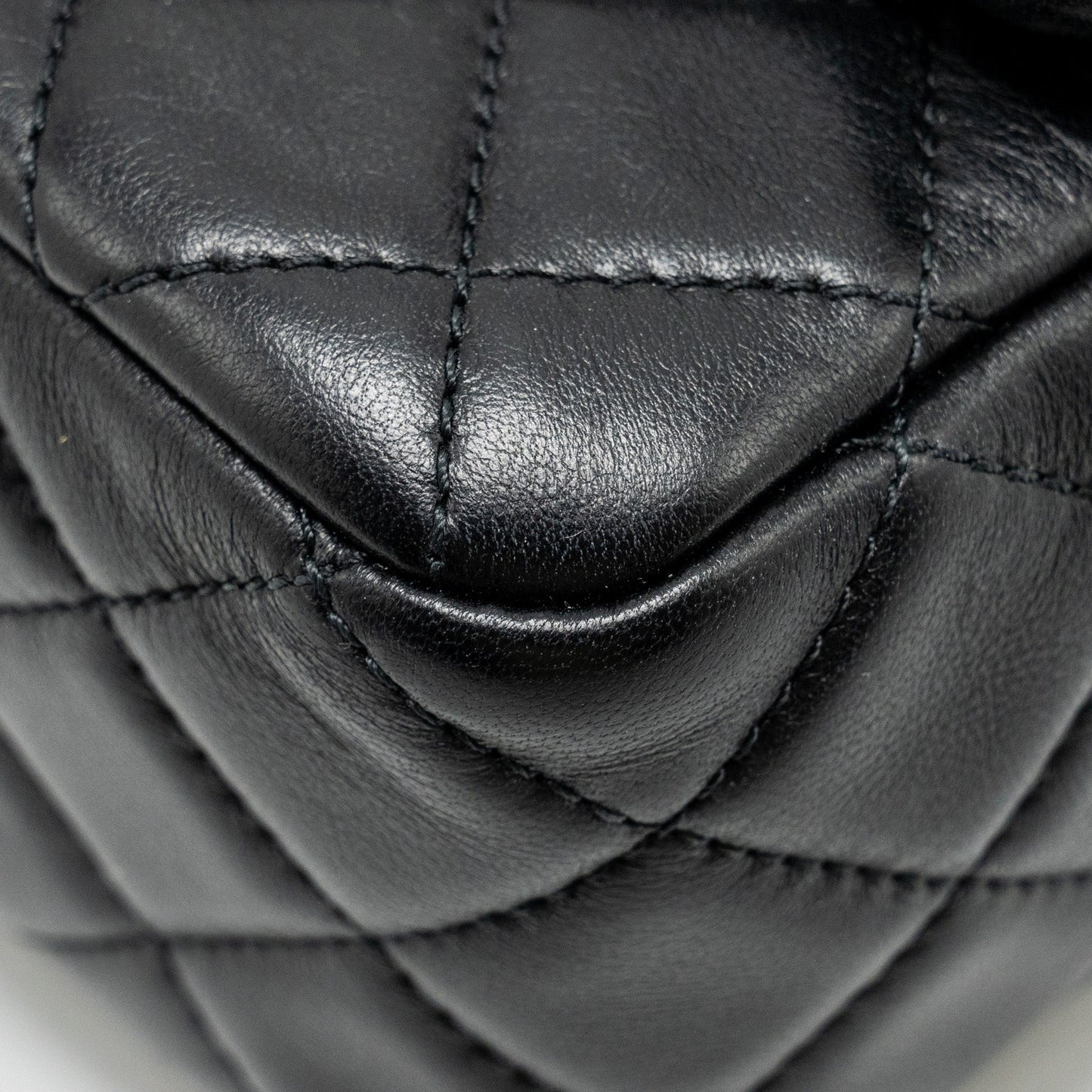 Chanel Pearl Crush Mini Square Flap Bag Lambskin Black