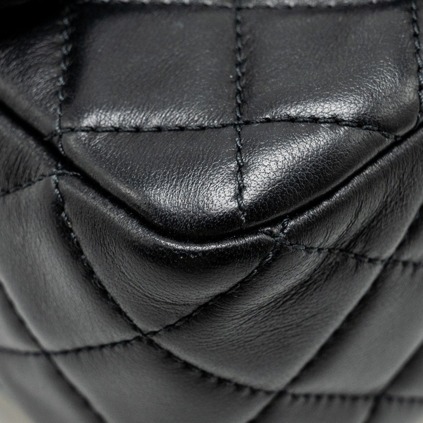 Chanel Pearl Crush Mini Square Flap Bag Lambskin Black