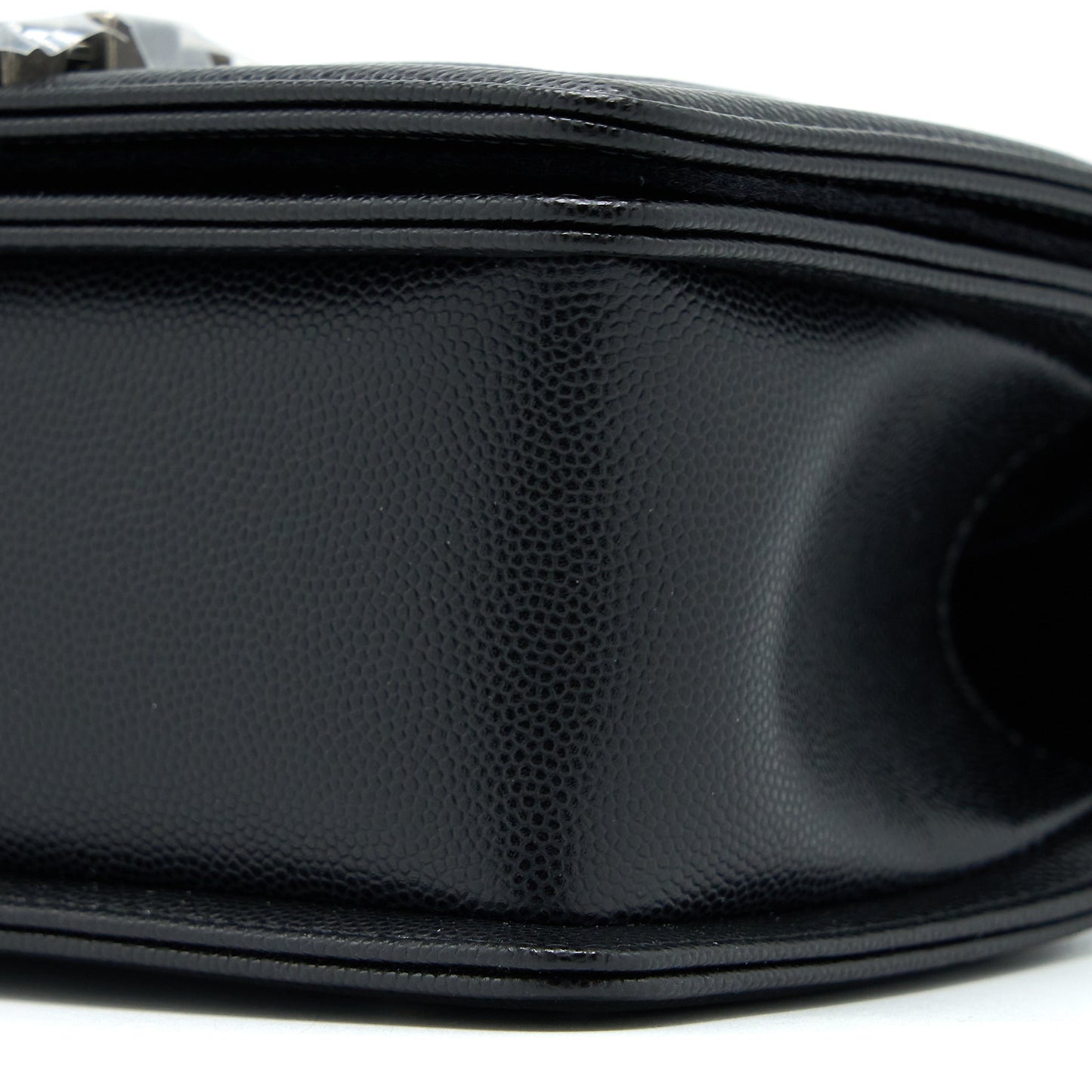 Chanel Small Boy Bag Caviar Black Ruthenium  (Microchip)
