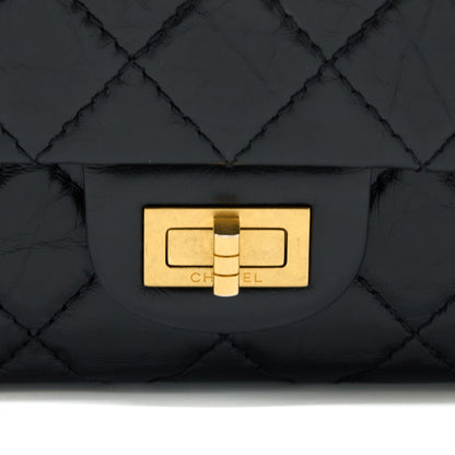 Chanel 2.55 Reissue 226 Aged Calfskin Black Brushed  (Microchip)
