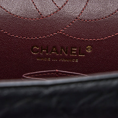 Chanel 2.55 Reissue 226 Aged Calfskin Black Brushed  (Microchip)