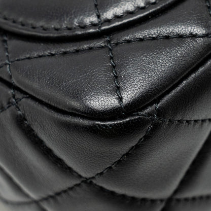 Chanel Pearl Crush Mini Square Flap Bag Lambskin Black
