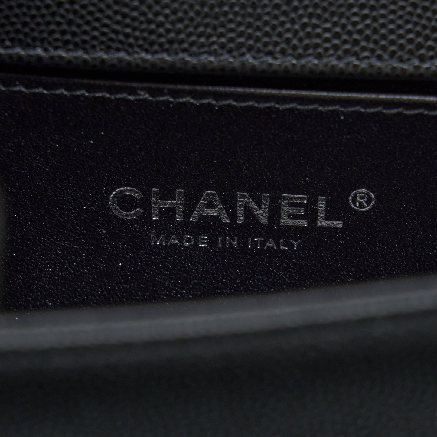 Chanel Small Boy Bag Caviar Black Ruthenium  (Microchip)
