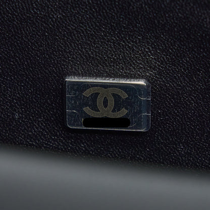 Chanel Small Boy Bag Caviar Black Ruthenium  (Microchip)