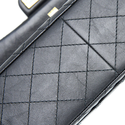 Chanel 2.55 Reissue 226 Aged Calfskin Black Brushed  (Microchip)