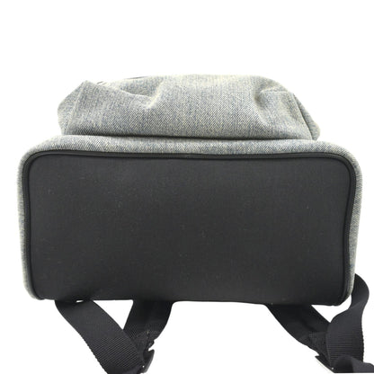 YVES SAINT LAURENT Denim Backpack Bag Gray