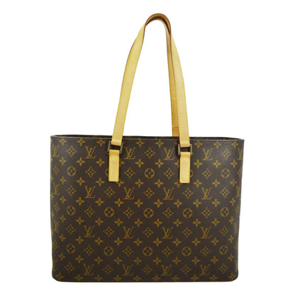 LOUIS VUITTON Luco Monogram Canvas Tote Bag Brown