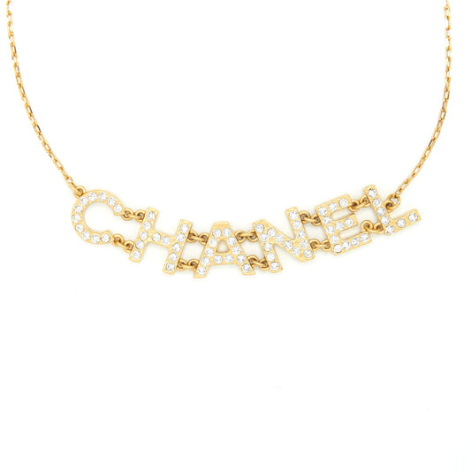 Chanel Logo Lettering Chain Necklace/Choker