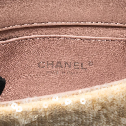 Chanel 18S Mini Waterfall Flap Bag Sequin Pink/Blue/Yellow