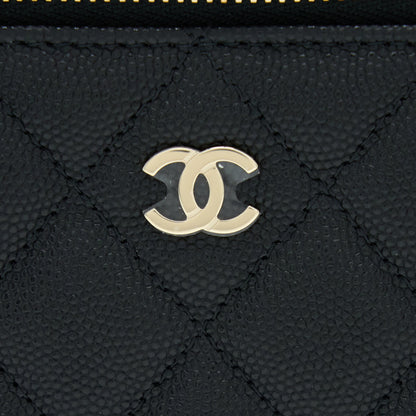 Chanel 23C Long Vanity With Chain Caviar Black L